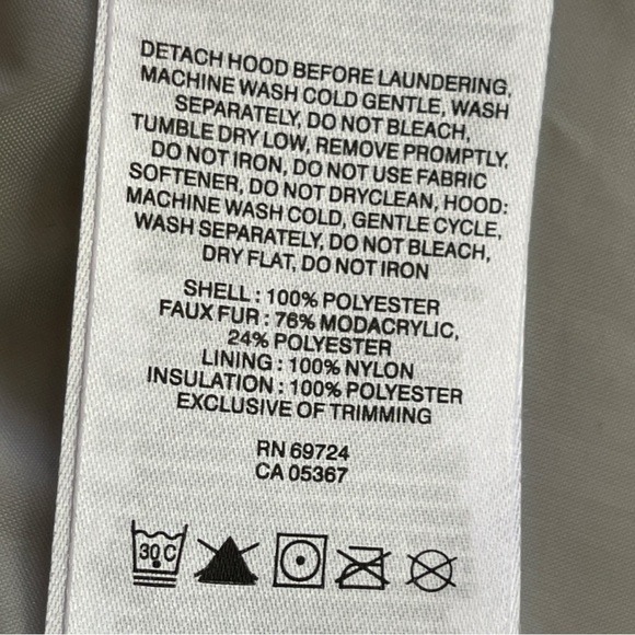 Columbia Women's Sportswear Co Quilted Jacket with Fur Trim Hood XL White - Picture 11 of 16